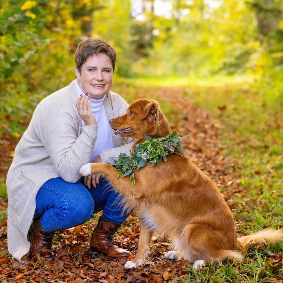 Outdoor-Shooting mit ihrem Liebling...